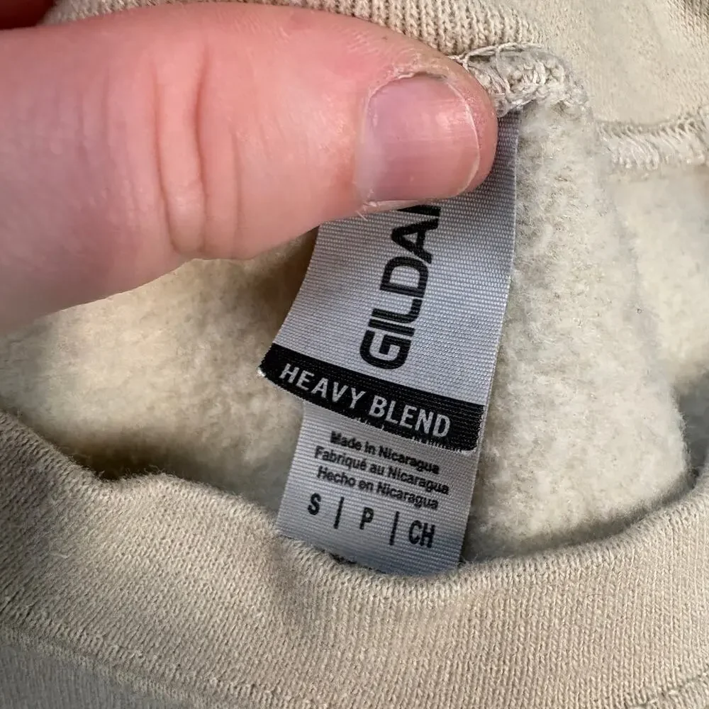 Gildan Taylor Swift Albums As Books Graphic Crewneck Beige Sweatshirt Size S - Picture 5 of 5